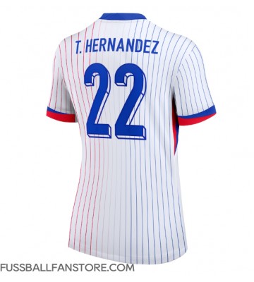 Frankreich Theo Hernandez #22 Replik Auswärtstrikot Damen EM 2024 Kurzarm